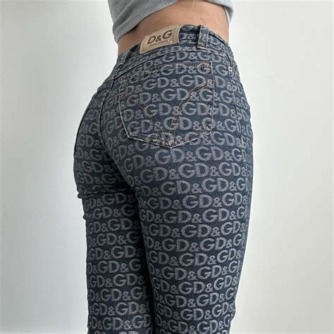 dolce and gabbana monogram jeans